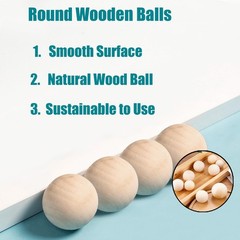 AUXBC 100 PCS 12MM Wooden Balls, Small Round 1/2 Inch inch