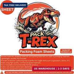 100 Pack Foam Sheets 12″x12″ 1/16″ Thick – Premium Foam Wrap Cushioning Packing