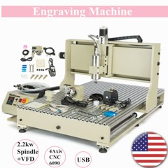 2.2kW USB Engraving Machine CNC 6090 Router 4 Axis Engraver Milling + Controller
