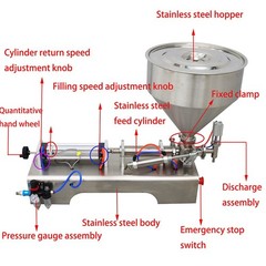 100-1000ml Paste Liquid Filling Mixing Machine for Shampoo Honey Single Nozzle