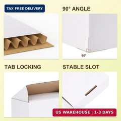 WIFTREY 7X5X2 Shipping Boxes Set of 30, 7X5X2 White Corrugated Cardboard Box for