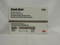3M Scotch-Brite Ultra Fine Hand Pad 7448, 6 in x 9 in, 60/Case, Free Shipping