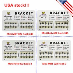 10 Packs Dental Orthodontic Brackets Braces Mini Roth MBT Slot.022 3-4-5 Hooks B