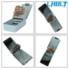 LABLT 25 Pcs 1-13MM Cobalt Jobber Twist Drill Bit Sets For Drilling Hard Metal
