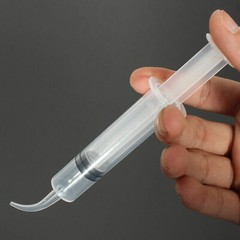 10 pcs Dental Disposable Curved Tip Utility Irrigation Syringes 12ml