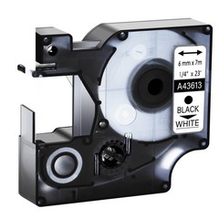 1PK Black on White Label Tape 1/4″ *23ft For Dymo D1 43613 LabelManager 160 450D