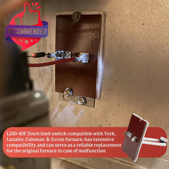 High Limit Switch L250-40 3″ Furnace Compatibility for 3″ Units