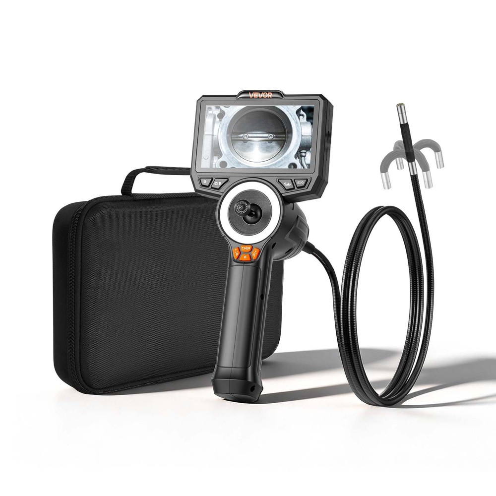 VEVOR Articulating Borescope Camera 4-Way 360° Articulated Endoscope 4.5″ Screen