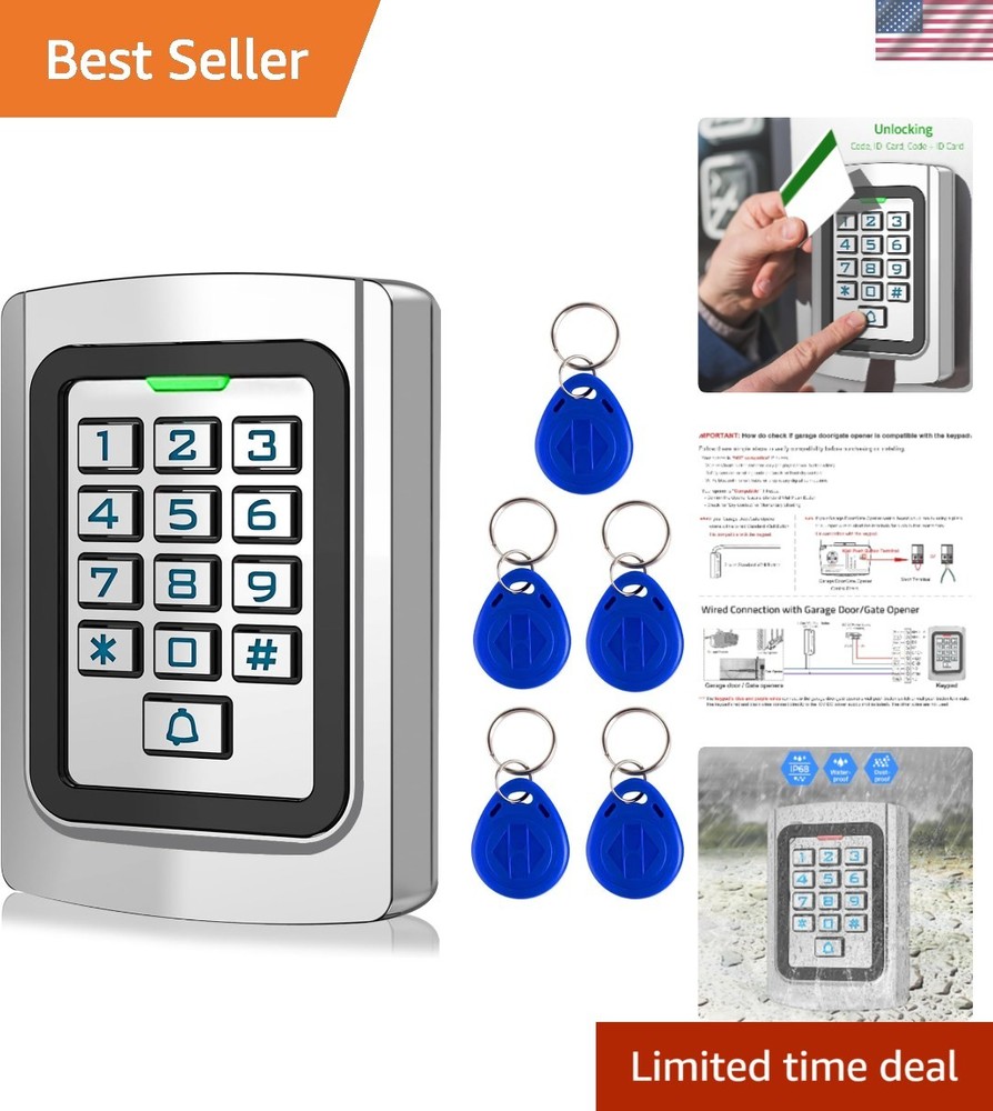 Wired Access Control Keypad Waterproof Keyless Entry System for Garage Door