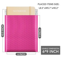 Bubble Mailers 6×10 Inches 25Pack Usable Size 6×9″ Small Padded Mailer Bubble…