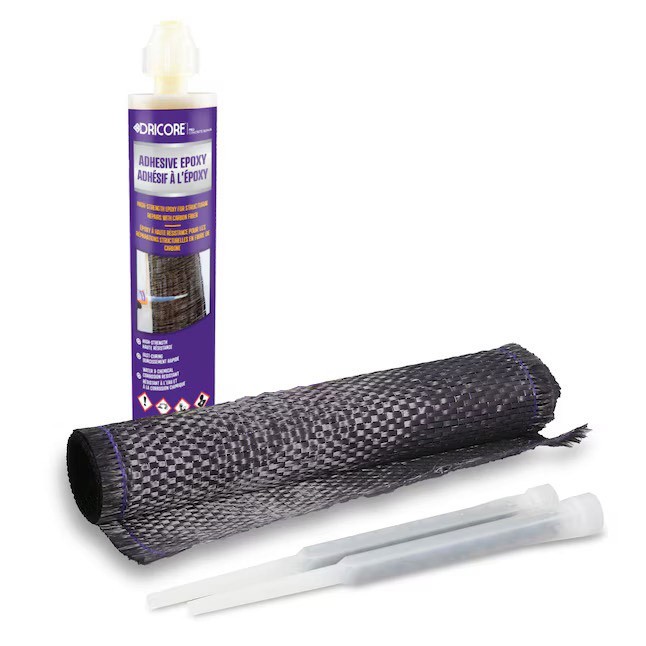 NEW DRICORE Pro Concrete Repair Carbon Fiber Reinforcement Kit