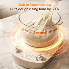 7.4QT Electric Dough Mixer with Timer for Bread, Pizza & Sourdough Baking