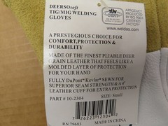 Weldas 10-2304 (2 Pair) DEERSOsoft TIG MIG Welding Gloves Made of Deerskin SMALL