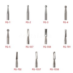 Dental Carbide Burs 330 245 701 702 557 2 3 4 5 Taper Fissure FG High Speed Bur