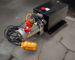 12L Double Acting Hydraulic Pump DC 12V Dump Trailer Horizontal Power Unit 2.2kw