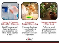EISCO Wash Bottle, 500ml – Polyethylene – Translucent, Unbreakable – Screw Ca…