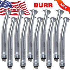 10pcs NSK PANA MAX Style Dental High Speed Handpiece Turbine Push Button 4 Hole