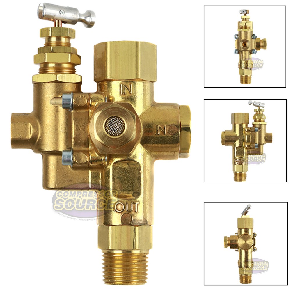 1/2″ x 1/2″ NPT Gas Air Compressor Unloader Check Valve Combo 145 – 175 PSI