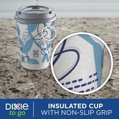 12 oz Insulated Disposable Paper Coffee Cups – 60 Count for Hot & Cold Beverages
