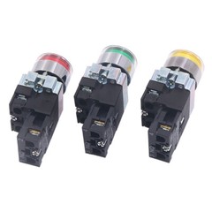 22mm Push Switch Button Momentary Metal LED Self-Reset 24V/220V Illuminated