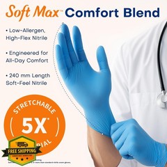 Supmedic Small Blue Nitrile Exam Gloves (200 Count)