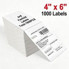 1000 labels 4″x6″ Direct Thermal Shipping Labels For Zebra & Rollo Printers