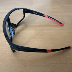 Cycling Glasses Black Red Clear Lens