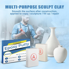 Whtie Epoxy Putty 14Oz High Strength Filler Metal Wood Tile Ceramic | Strong Bon