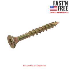 Grip-Rite #8 x 1-5/8 in. Star Drive Gold Construction Wood Screw 10 lb, NEW USA