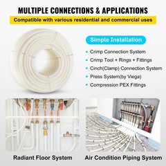 Non-Barrier PEX-B 1″ x 500ft, -40°F to 203°F