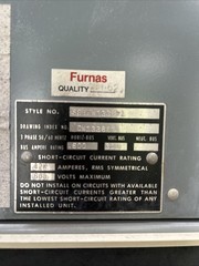 Furnas System 89 Electrical Cabinet, # 898FW1338-1 Bus 600A Vert 300 42k A600v