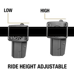 Adjustable Belt Loop Attachment Fits 1.5”–2.25” Belts, OWB Holster Belt