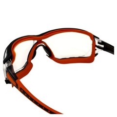 Birdz Eyewear Gasket Safety Padded Motorcycle Riding Glasses Orange w/Clear Lens