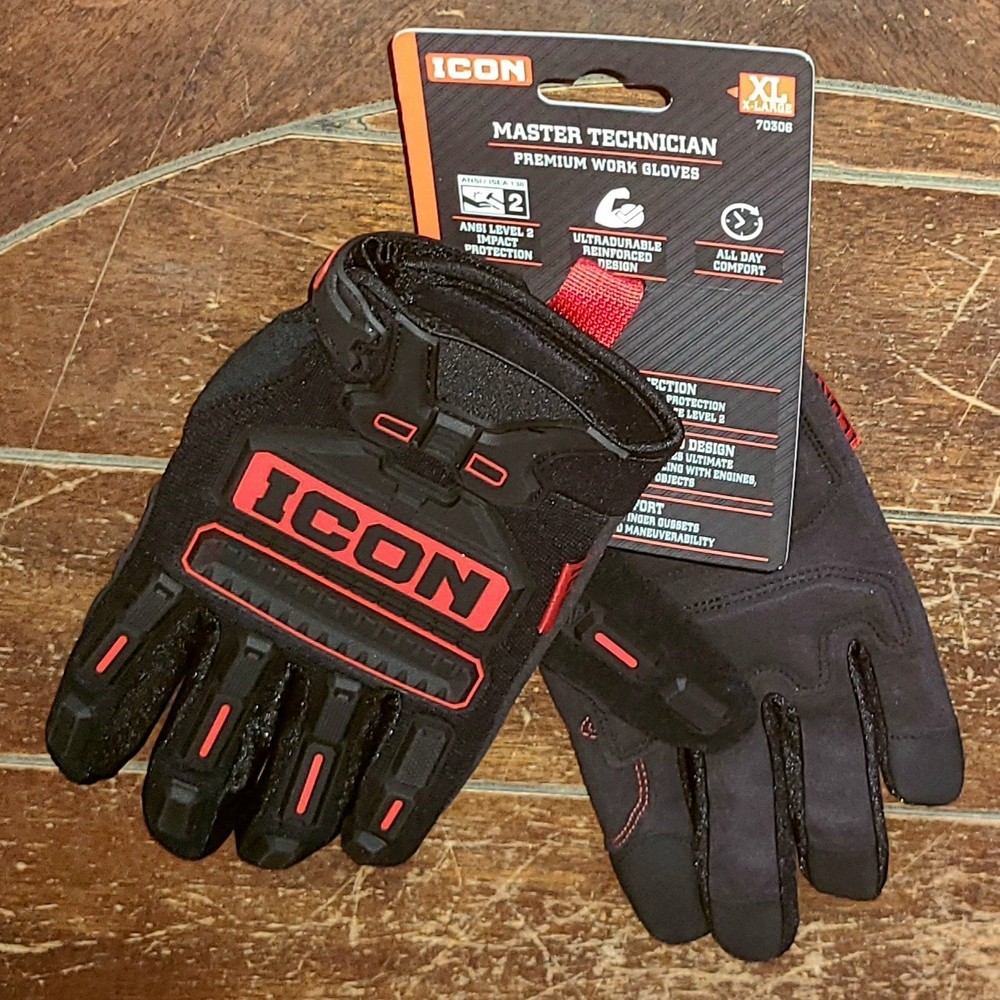 Icon X-LARGE Master Technician Premium Work Gloves – Item #70306