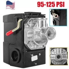 ❤️ 4 Port 95-125 PSI Universal Air Compressor Pressure Switch Control 1/4″ NPT