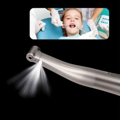 1:1 Fibra Óptica Pieza de Mano Dental Baja Velocidad LED Contra Angulo Empuje