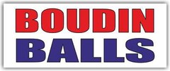 BOUDIN BALLS Advertising Banner Vinyl Mesh Sign Balls Red Blue Food Bar Meat
