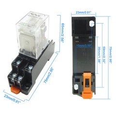 US Stock Power Relay 12A DPDT Coil 12V 24V 110V 220V LY2NJ 8Pin Plug-in + Socket