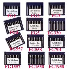 Dental Midwest FG #556#557#558 Straight Fissure Crosscut Carbide Burs High speed