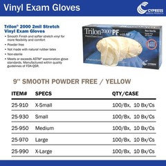 Trilon 2000 PF with MC3 Stretch Vinyl Exam Glove – 100 per Box