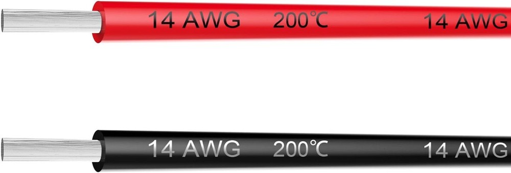 Electrical Wire 14 AWG 14 Gauge Silicone Wire Hook Up Wire Cable 20 Feet [10 ft