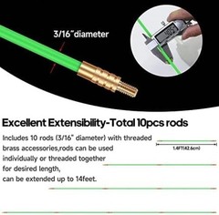 Versatile 14FT Electric Fishing Rods with Attachments for Seamless Cable Install
