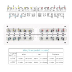 20pcs Dental Orthodontic Brackets Braces Mini Roth MBT Slot.022 3-4-5 Hooks