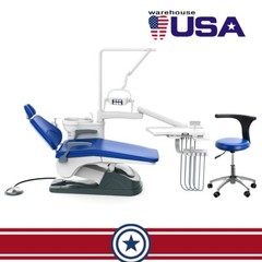 TUOJIAN Dental Unit Chair Computer Controlled DC Motor PU Hard Leather +Stool
