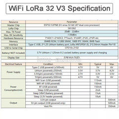 868MHz 915MHz ESP32 OLED WiFi LoRa 32 + LoRa Antenna for Meshtastic LoRaWAN IOT
