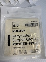 10 Packs/mckesson Size 6 perry latex Surgical gloves powder free 20-1060N