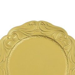 100 Pack Gold Plastic Charger Plates, 12.8 Inch, Spray Painted, for Wedding Part