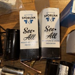 Lot Of HVAC Parts. Capacitors etc I dk what is all there. It is both used/nos