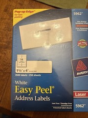 AVERY 5962 Easy Peel Laser Address Labels (3600 count, 250 sheets)