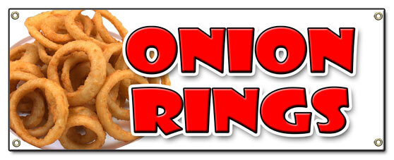ONION RINGS BANNER SIGN deep fried vidalia crispy ring french fries